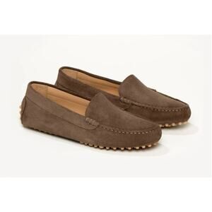 M. Gemi The Felize Brown Gray Suede Driving Loafers Size 37 US 6.5